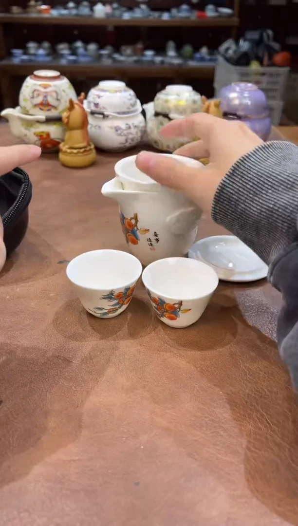 真的很便宜会开片的旅行茶具