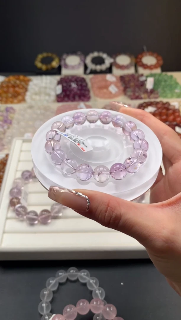 【闪购商品】水晶手链未镶嵌紫黄晶11mm A91