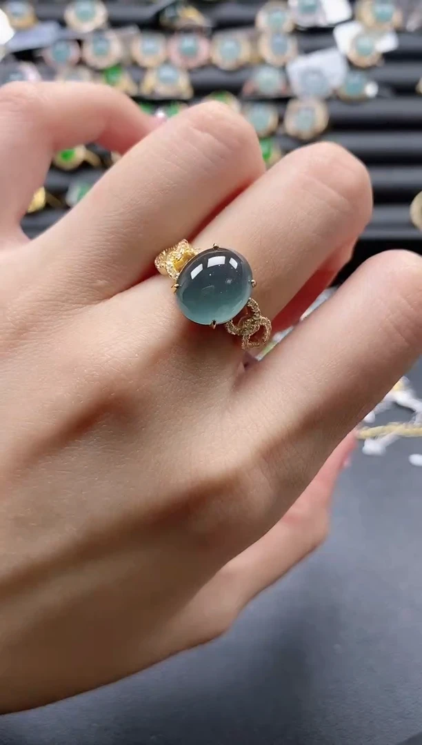 【闪购商品】翡翠戒指银S925镶嵌51511