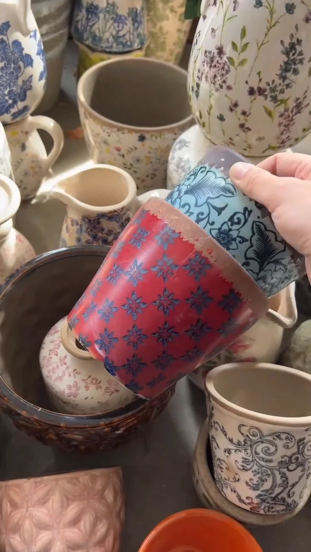 【闪购商品】陶瓷两个花盆