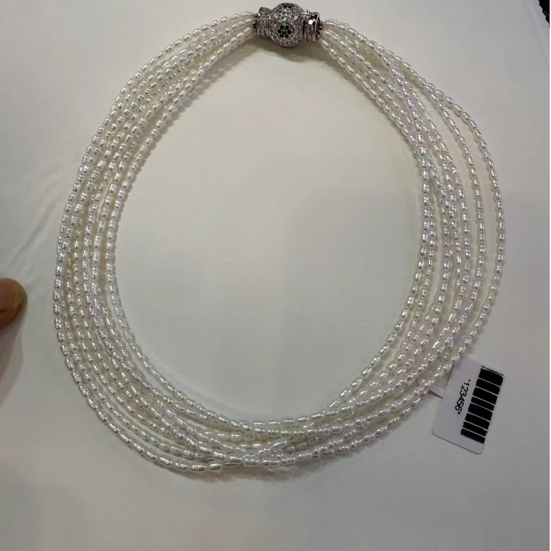 【紫绫展会1】气质百搭 淡水珍珠项链 2-3mm 白色时尚