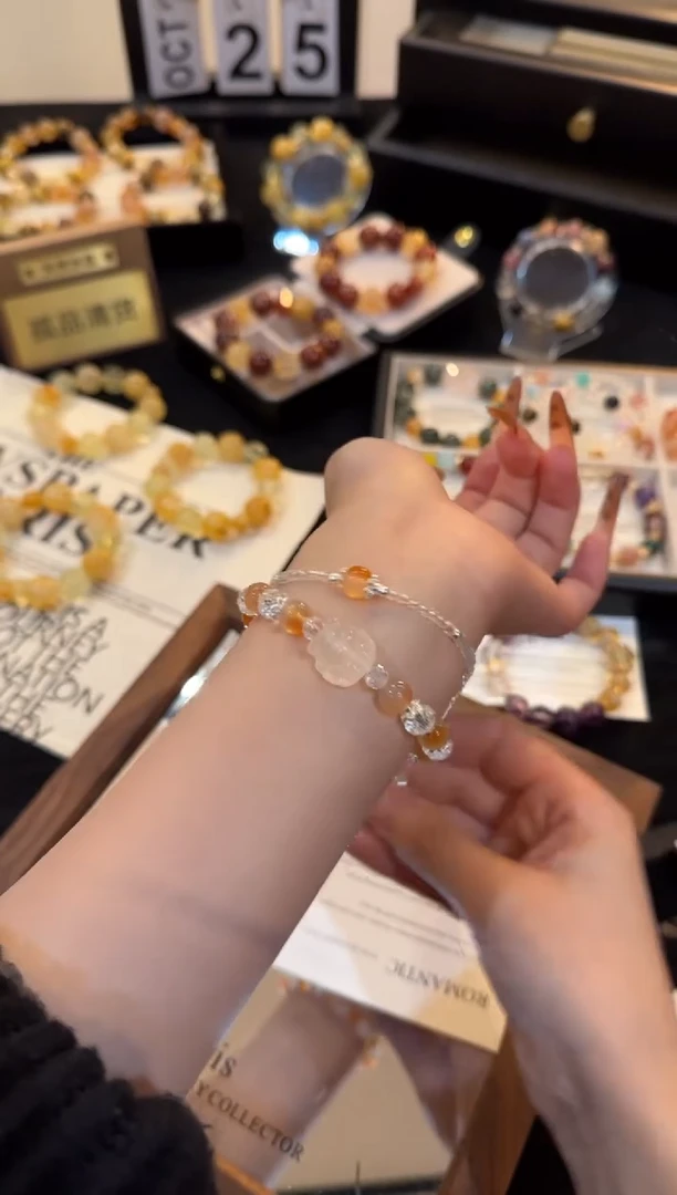 合金手链水晶糖心玛瑙套装x2926