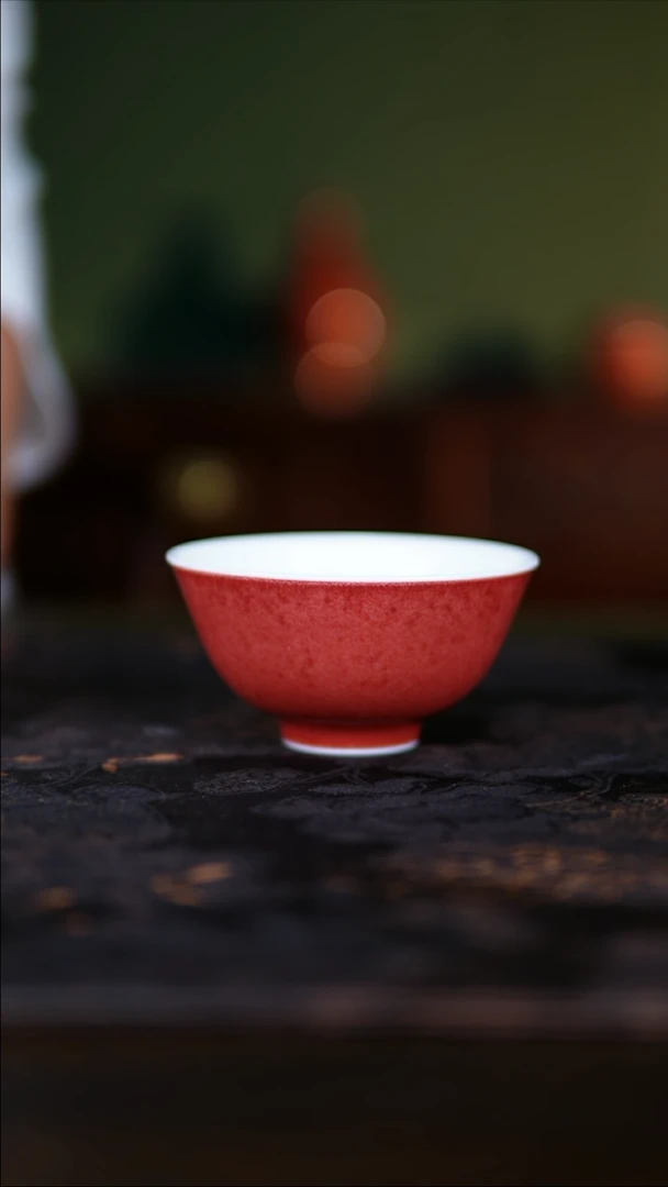 杯子景德镇纯手工陶瓷豇豆红
