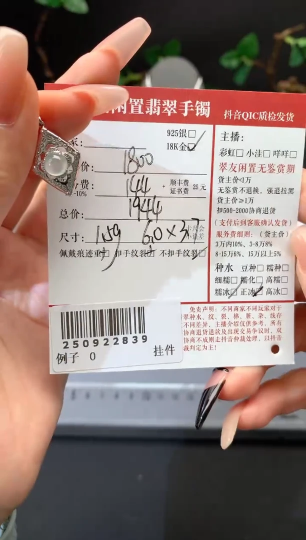 颈饰18K金镶嵌翡翠姐姐250922839