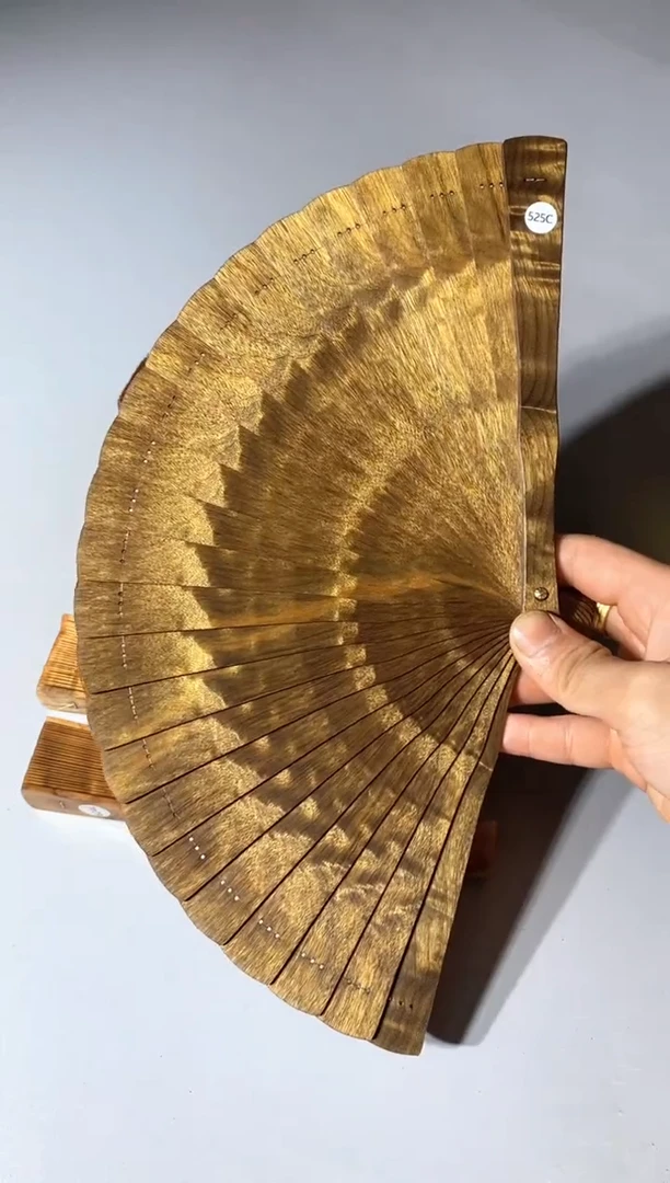 金丝楠525号18cm金丝楠木小叶桢楠扇子