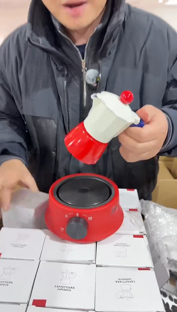 红白意式1杯份摩卡咖啡壶