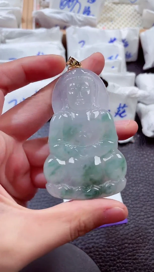 颈饰18K金镶嵌翡翠00002364