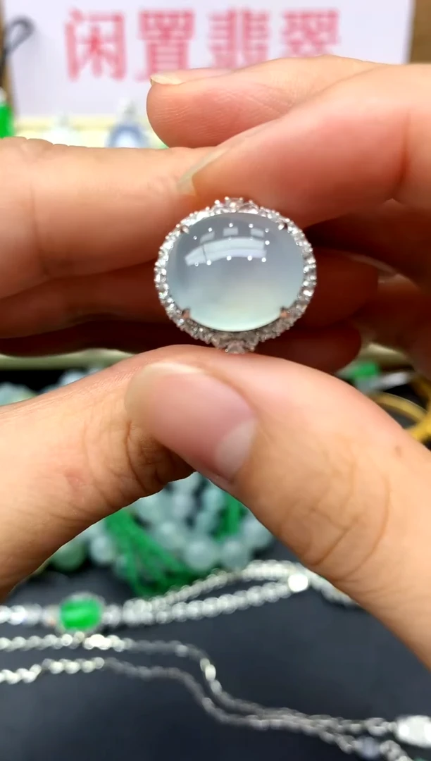 18K金镶嵌戒指翡翠338-中国好珍宝