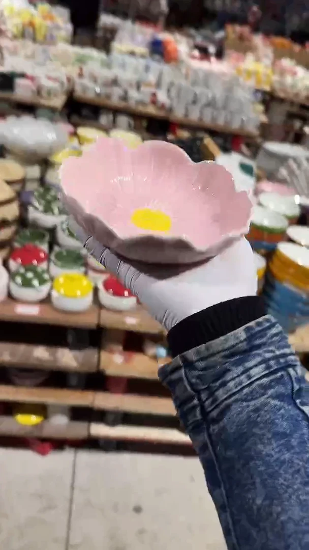 陶瓷6英寸花朵碗微瑕 凑满20元包邮