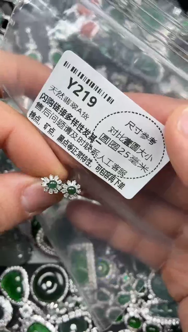 颈饰未镶嵌翡翠Y219耳扣