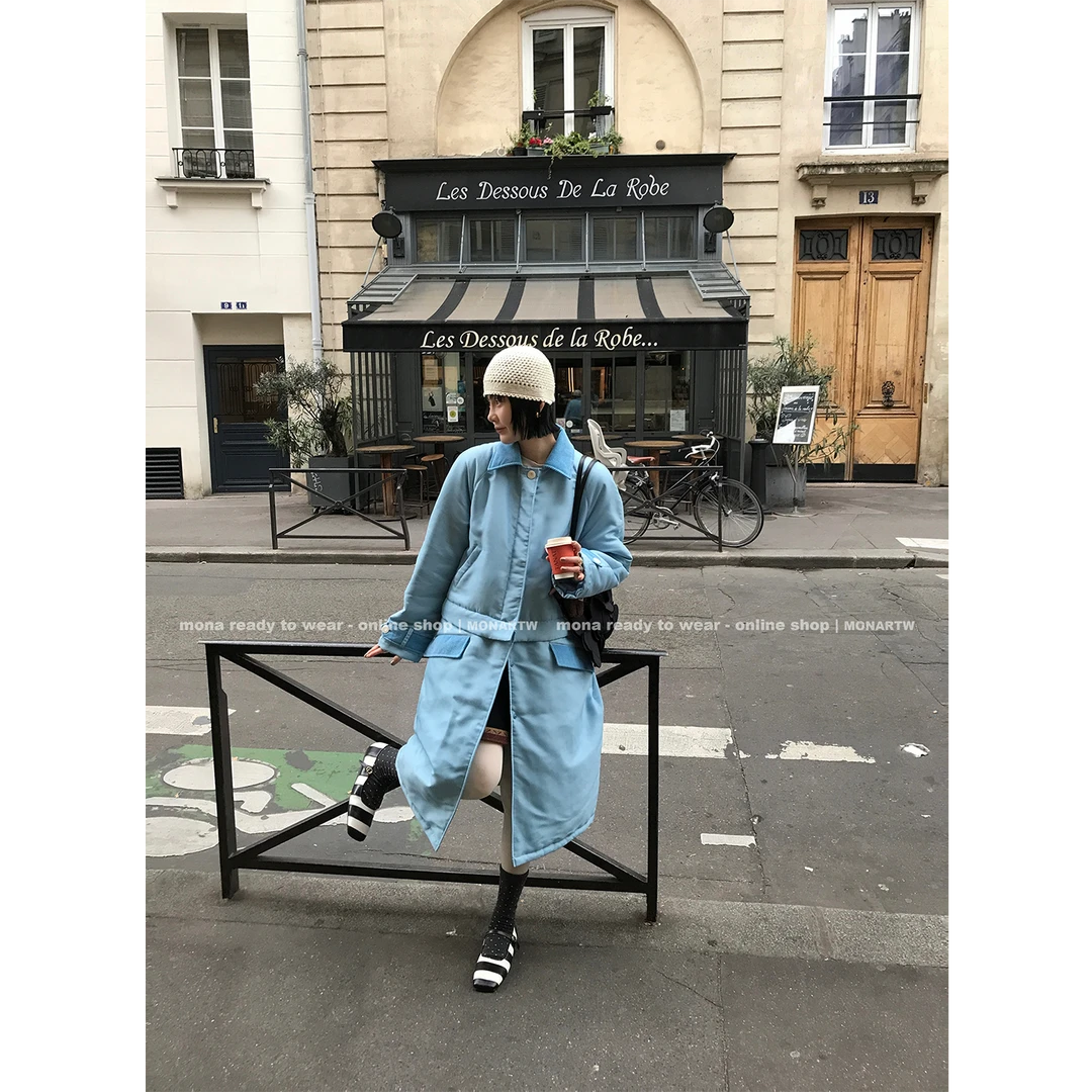 【Mona张绮贤】MONA 超好看潮流长款短款棉衣外套女 O124T15110