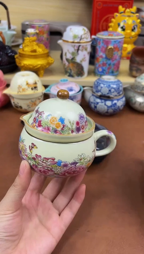 陶瓷茶具摆件旅行套组