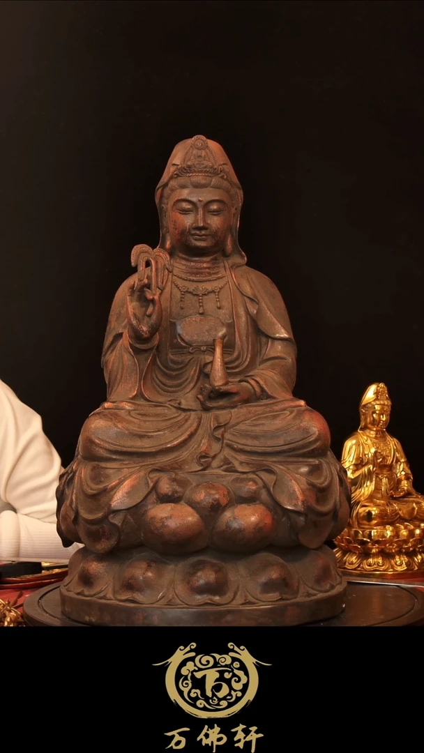 东****砾铜器摆件噶观音48高