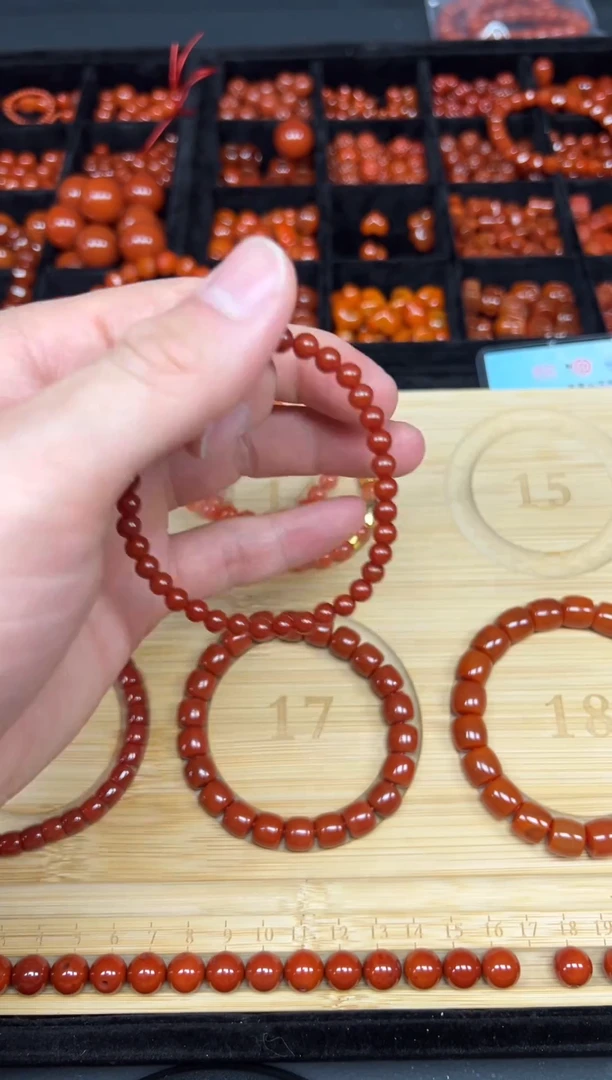 未镶嵌圆珠南红玛瑙单圈5mm+