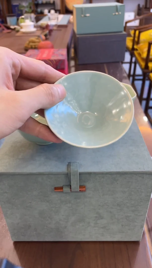 x****a汝瓷天青斗笠杯01