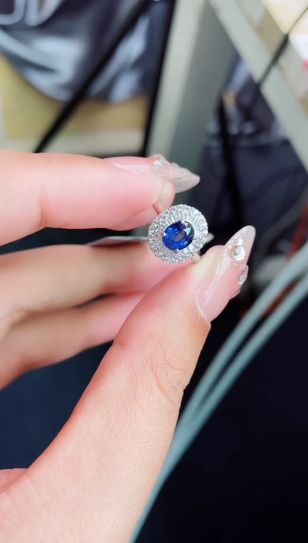 【闪购商品】蓝宝石戒指银S925镶嵌戒指