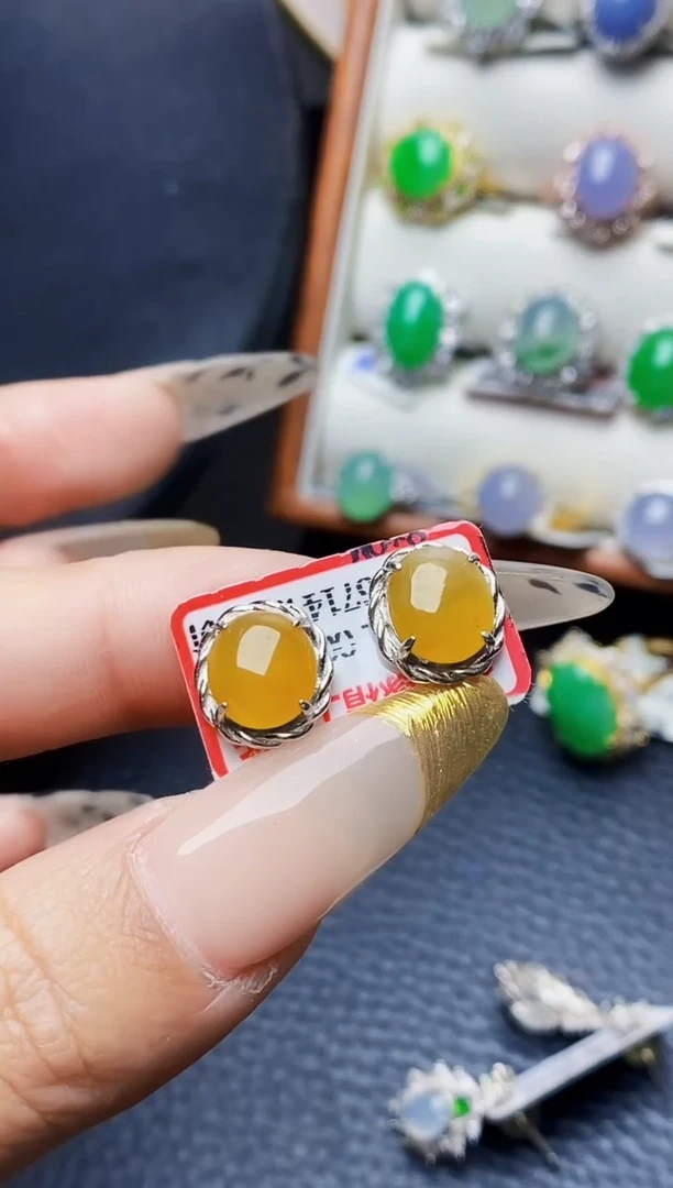银S925镶嵌戒指翡翠5566