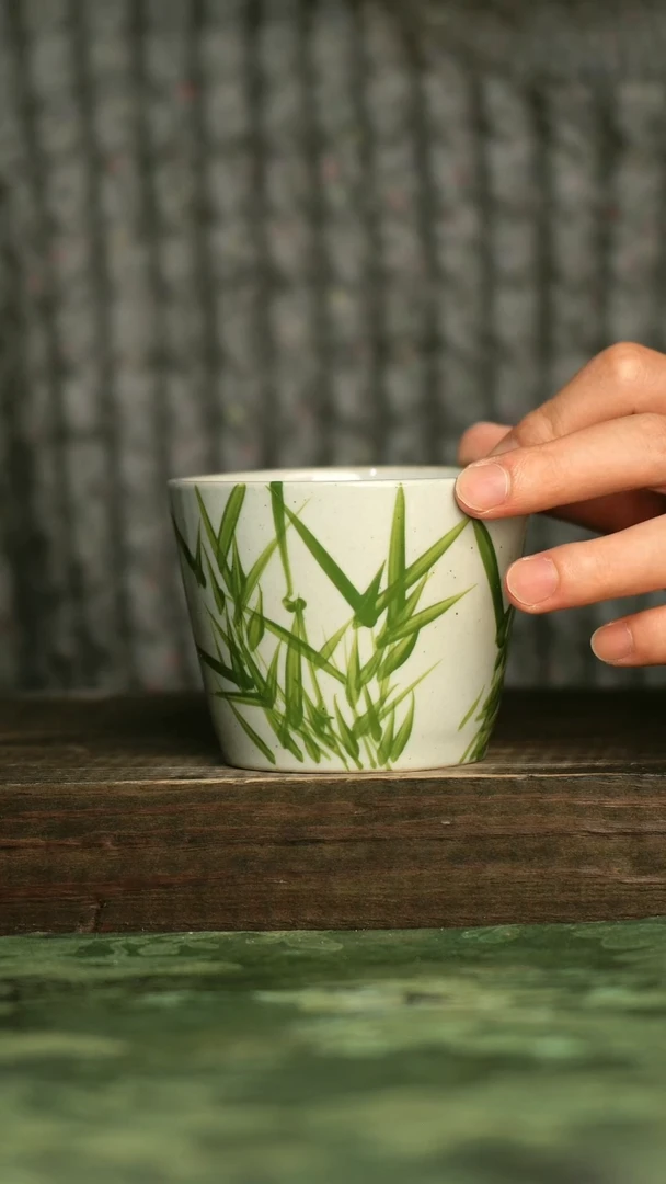 陶瓷青诗集手工手绘瓷器