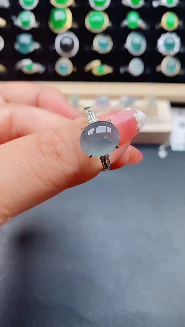 【闪购商品】翡翠戒指银S925镶嵌580080