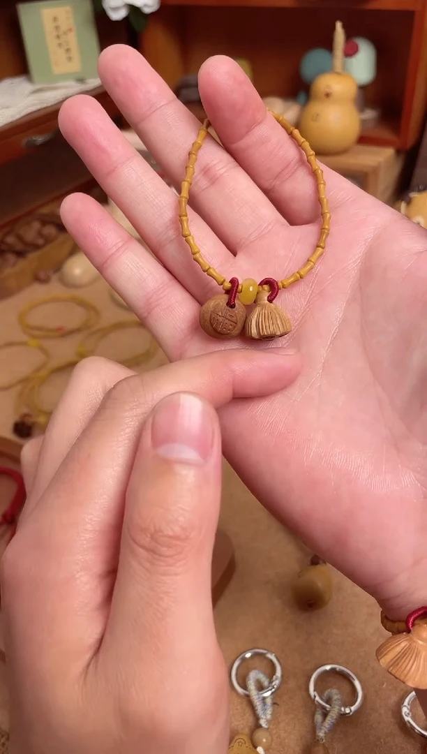 竹节手串一物一拍好运连连单圈加黄跑环