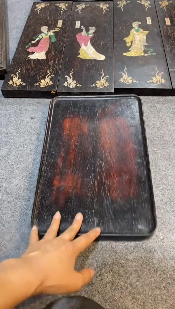 香榧木紫檀拆件雕刻板以直播间实物为准微瑕老物件