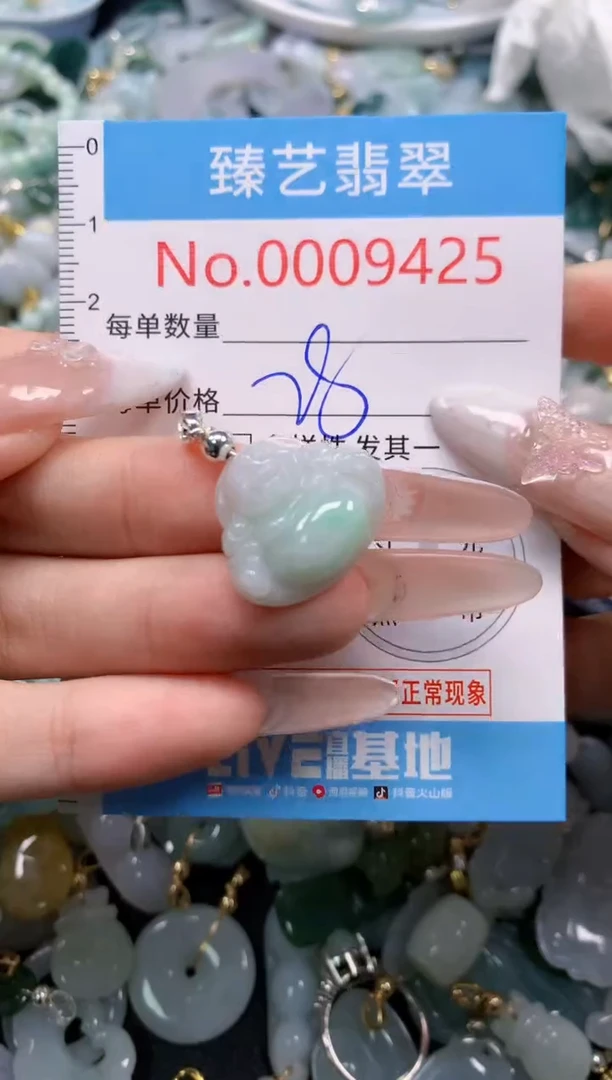 翡翠未镶嵌颈饰9425