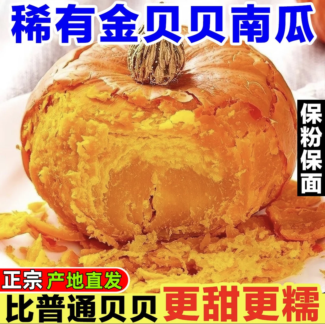 【新疆直发】金瓜金贝贝南瓜软糯细腻儿童辅食营养南瓜