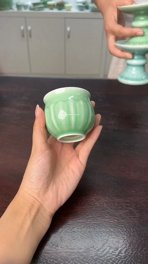 龙泉云间青瓷小米茶器