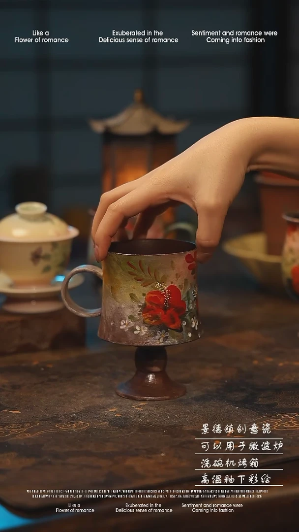 陶瓷景德镇高温釉下彩手工手绘款式