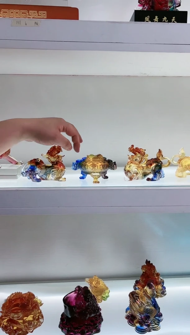 【闪购商品】茶宠古法琉璃貔貅加聚宝盆