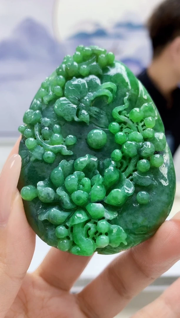 定制翡翠未镶嵌5159xx-毛货挂件84