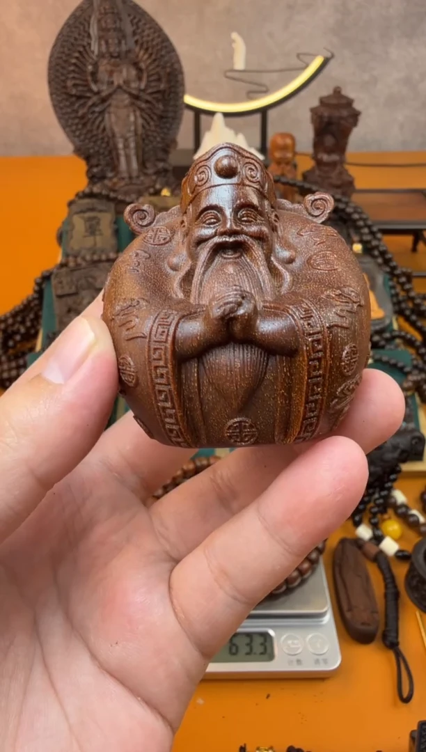 贡把件《巴布亚贡》新品血月星空  财神摆件