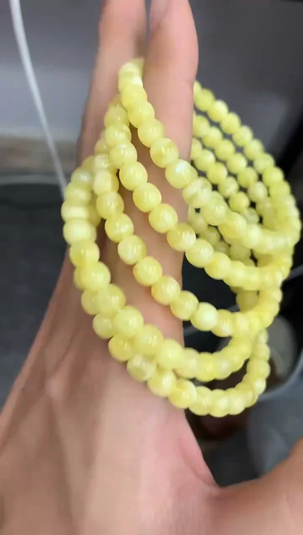 裸石琥珀未镶嵌手串多样性发其一