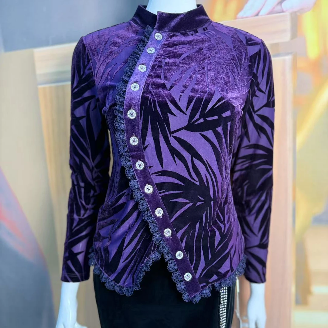 秀巧专柜正品高端丝绒小衫10228款