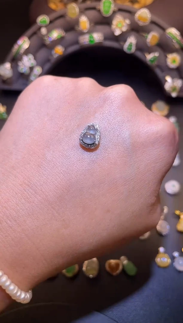 吊坠(不含链)银S925镶嵌翡翠1