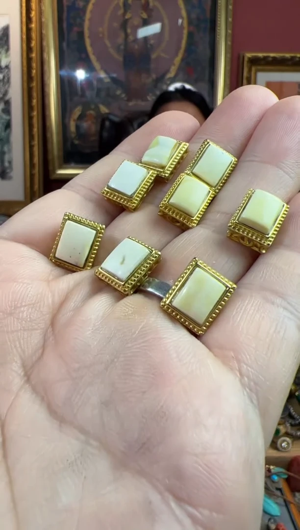 裸石蜜蜡银S925镶嵌17号   蜜蜡背云配饰套装ylp多样性发1