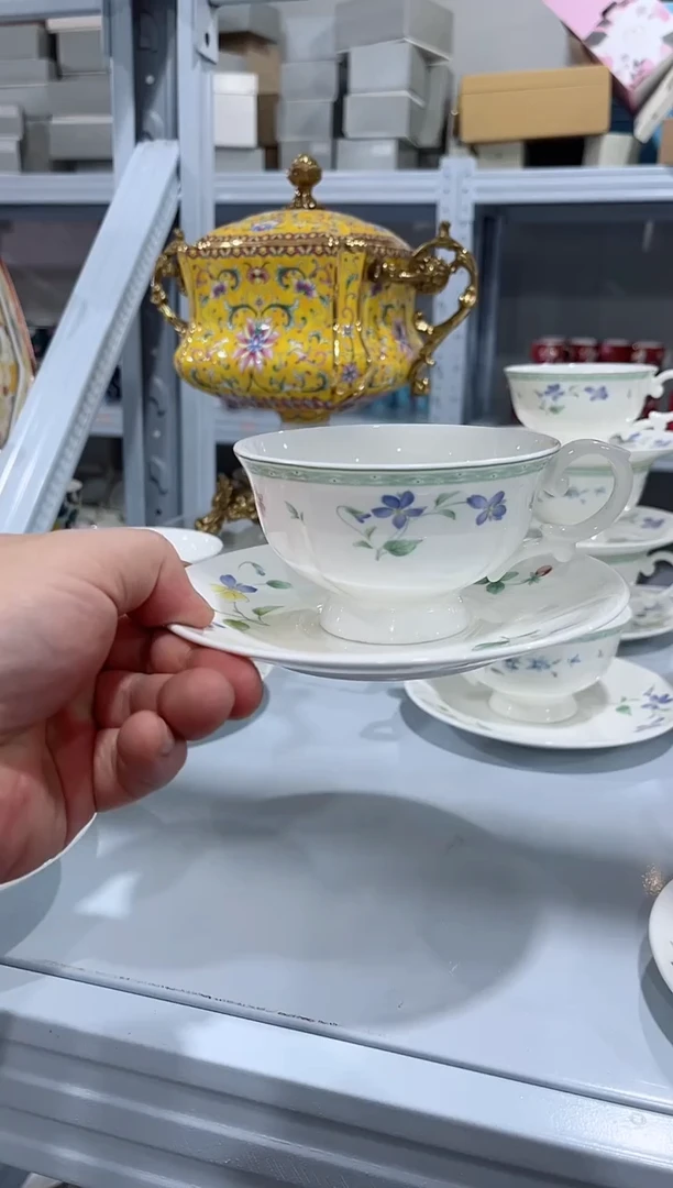 瓷片日用陶瓷（简装）咖啡杯一套