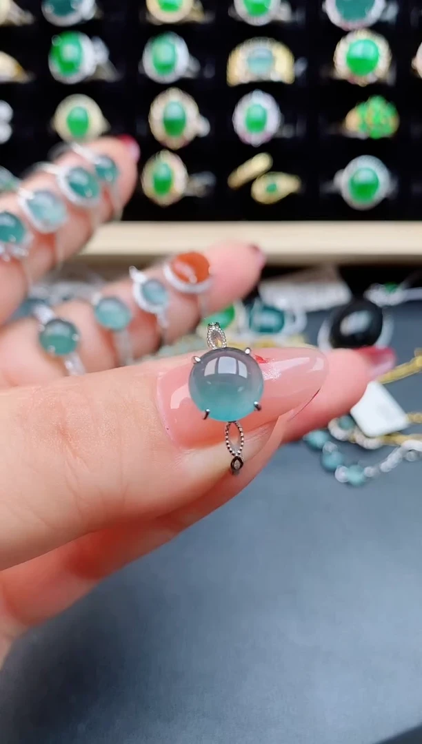 【闪购商品】翡翠戒指银S925镶嵌12121