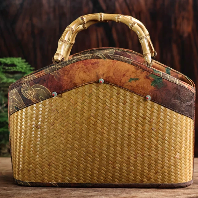 【直播专属】缎面印花弧口包DM78