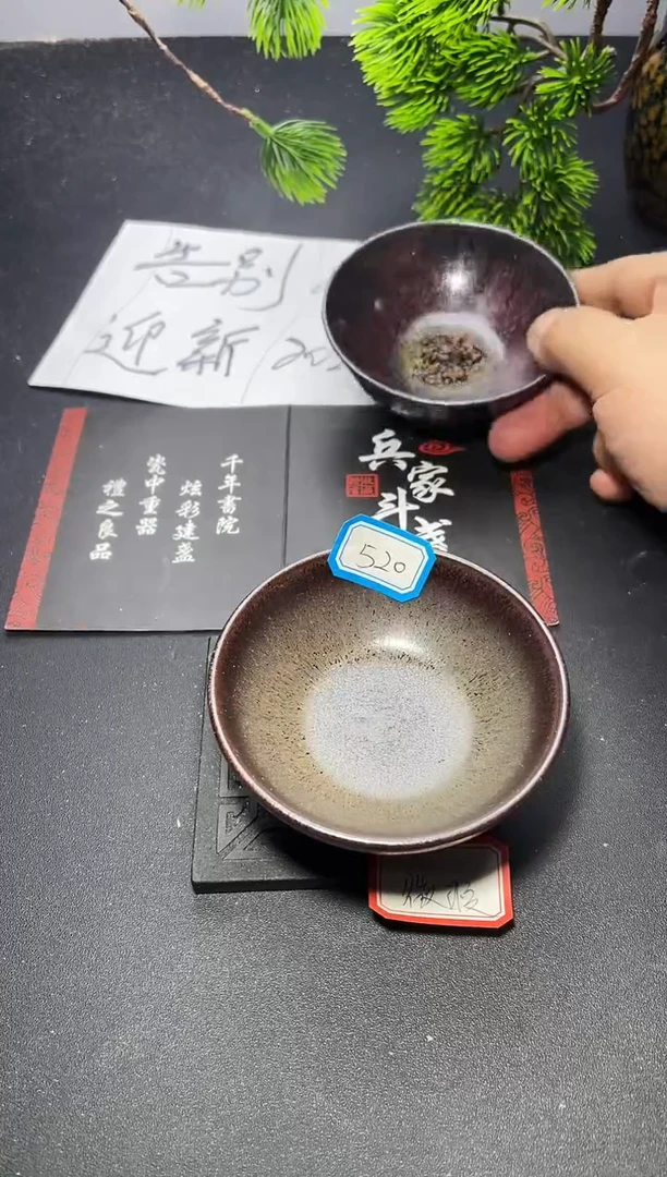 茶盏520（微瑕）叶紫建盏