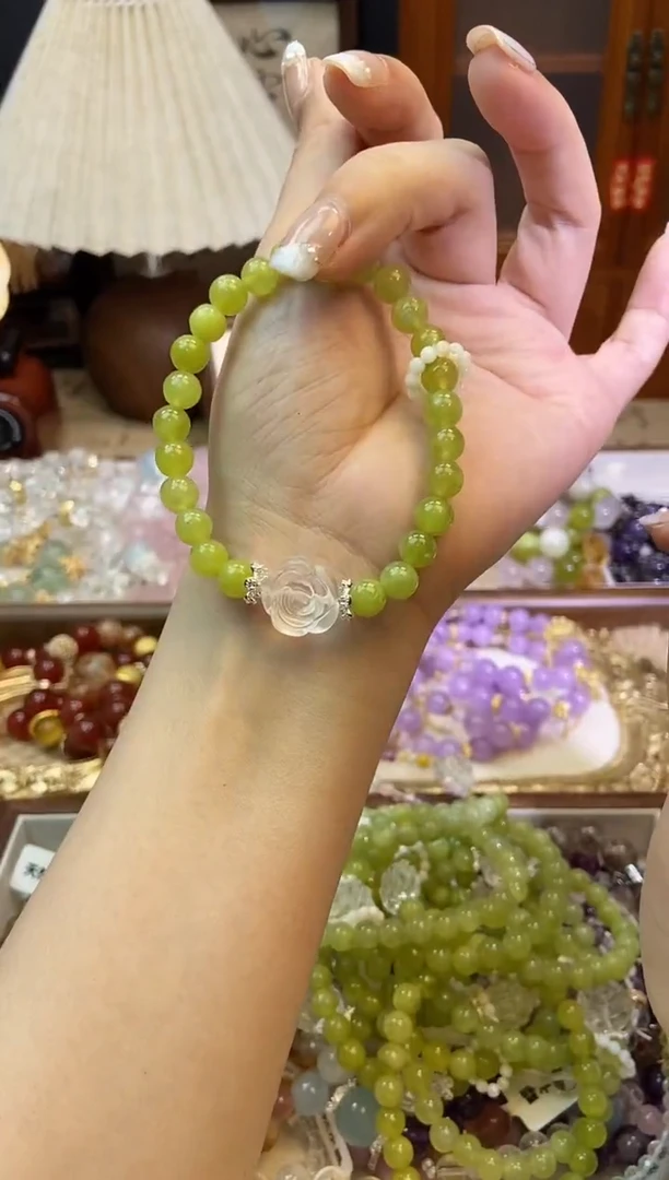 【闪购商品】岫玉手饰未镶嵌6114手串