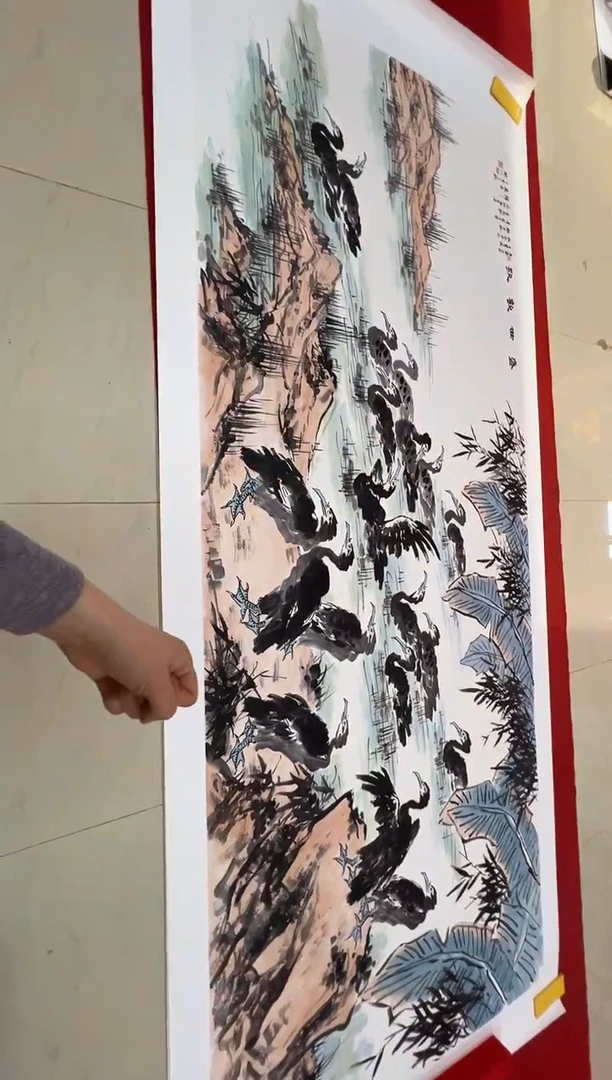 【闪购商品】绘画贺润川-48平尺-花鸟国画-yz