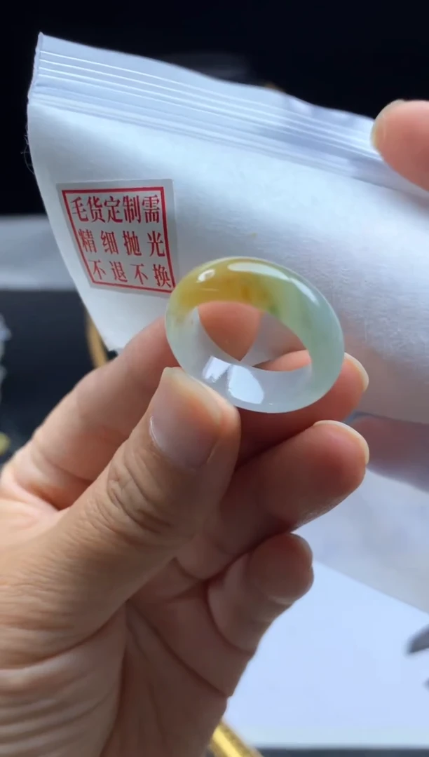 未镶嵌定制翡翠毛货需精细抛光戒圈21#