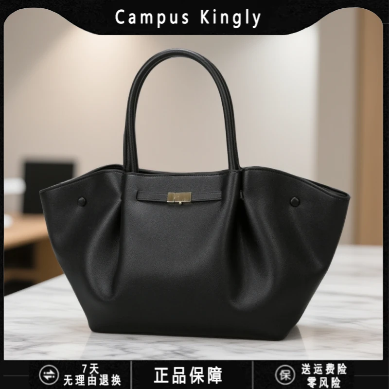 CampusKingly小CK轻奢真皮托特包翅膀包大容量单肩包女高级感女包