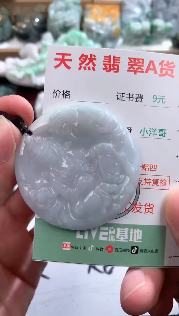 翡翠未镶嵌吊坠(不含链)1
