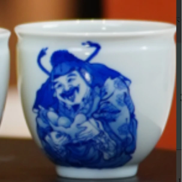 【樊匠造器】国风青花手握杯（财杯）