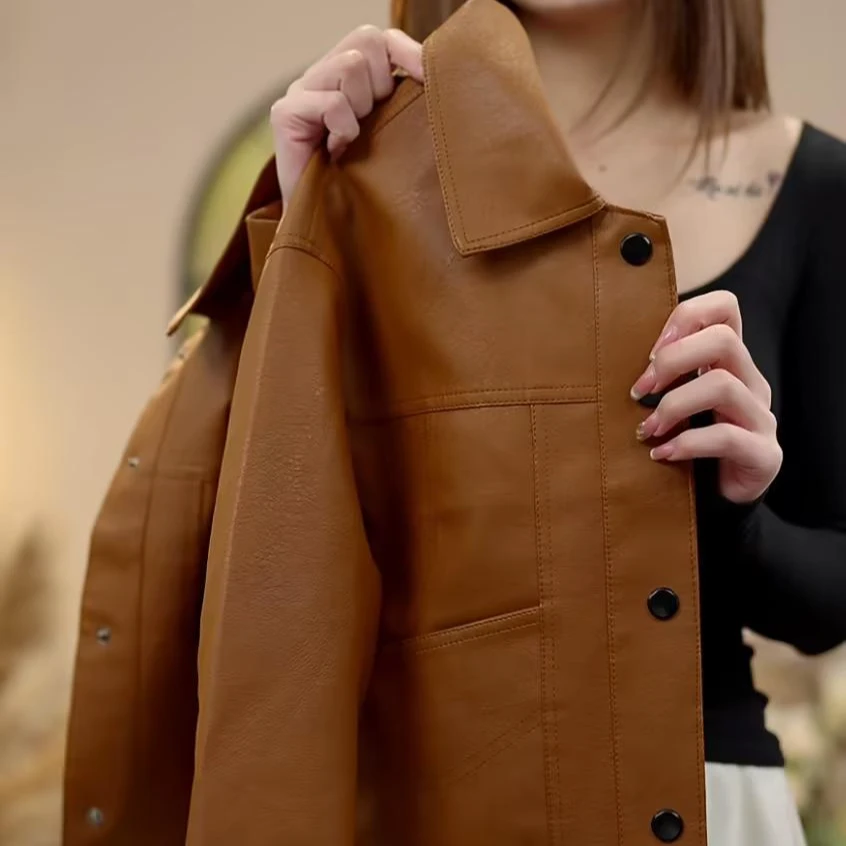 【JZ】设计师短款休闲百搭设计翻领设计外套