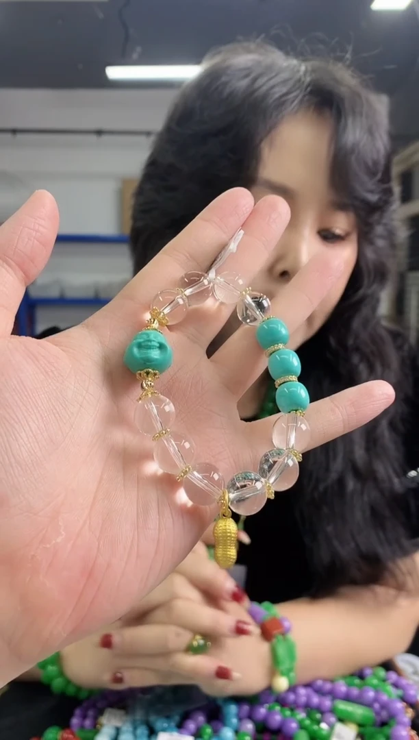 水晶手串未镶嵌多样性发其一颜色微差