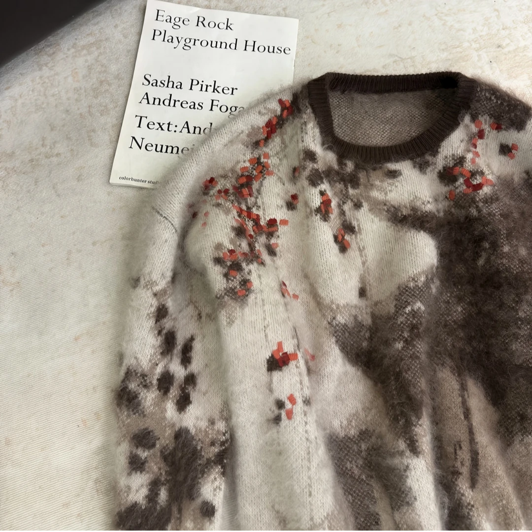 [MIMO] 超好看 山羊绒拉绒 柿柿如意 加厚拉绒毛衣