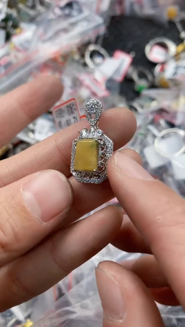 银S925镶嵌戒指翡翠888   5